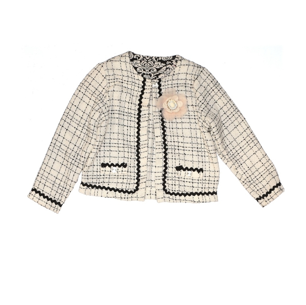 Girls size 6 cream blazer jacket